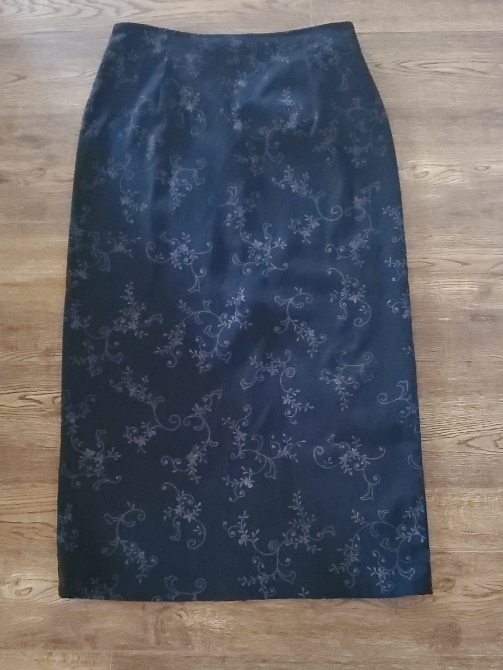 Women's Navy Floral Pencil Skirt